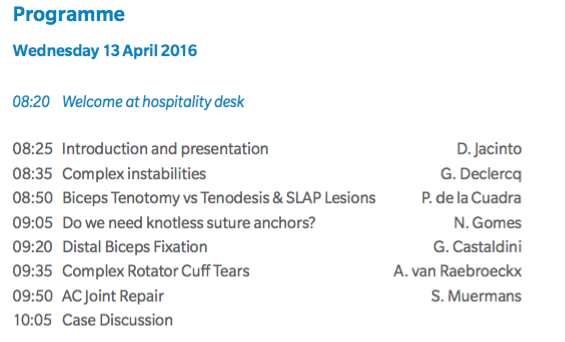 Curso Avanzado de Cirugía Artroscópica de Hombro y Medicina Deportiva